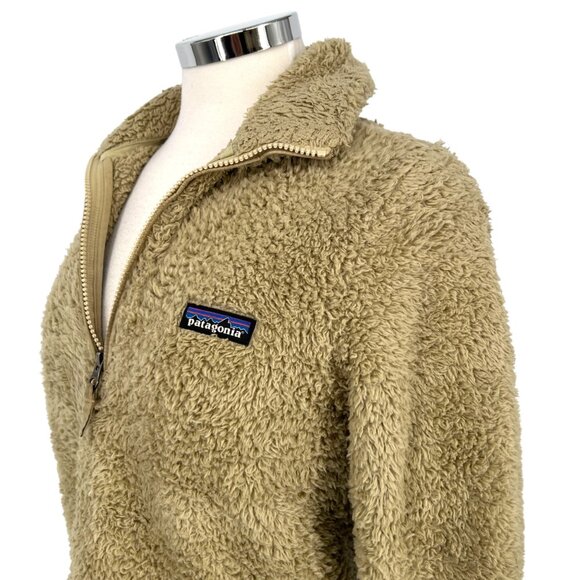 Patagonia Womens Los Gatos Fleece Quarter-Zip Pullover Jacket Tan Size Medium - Picture 5 of 12